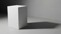 A minimalist black and white study of a rectangular prism highlighting form, light, and shadow Royalty Free Stock Photo
