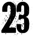 Numbers - black and white isolated icon - vector illustration Royalty Free Stock Photo