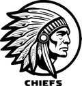 Chiefs - high quality vector logo - vector illustration ideal for t-shirt graphic Royalty Free Stock Photo