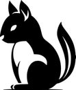 Squirrel - minimalist and simple silhouette - vector illustration Royalty Free Stock Photo