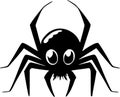 Spider - black and white isolated icon - vector illustration Royalty Free Stock Photo