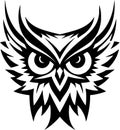 Owl - minimalist and flat logo - vector illustration Royalty Free Stock Photo