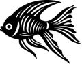 Angelfish - minimalist and flat logo - vector illustration