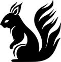 Squirrel - minimalist and flat logo - vector illustration Royalty Free Stock Photo