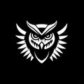 Owl - minimalist and flat logo - vector illustration Royalty Free Stock Photo