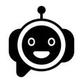 AI Chatbot Robot Head Icon Royalty Free Stock Photo