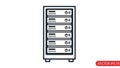 Server Rack Icon Vector Royalty Free Stock Photo