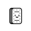 Happy Smiling Cracker Biscuit Stack Icon Royalty Free Stock Photo