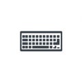 A minimalist black and white vector illustration of a computer keyboard. The design Royalty Free Stock Photo