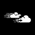 Cloud Data Transfer and Synchronization Icon Royalty Free Stock Photo