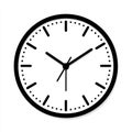 Minimalist black and white wall clock with simple design Royalty Free Stock Photo