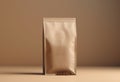 a minimalist and blank brown coffee package - generative Ai illustration