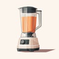 Minimalist Blender Illustration In Retro Flat Design