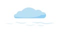 Minimalist Blue Cloud, Clean Sky Weather Element, vector design Generative AI Royalty Free Stock Photo