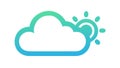 Minimalist Blue Cloud Icon for Weather Forecasts, vector design Generative AI Royalty Free Stock Photo