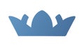Minimalist Blue Crown: Simple regal symbol. vector design Generative AI Royalty Free Stock Photo
