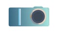 Minimalist Blue Digital Camera Vector for Clean Designs, vector design Generative AI Royalty Free Stock Photo