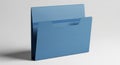 Minimalist blue folder on clean white background with modern design Royalty Free Stock Photo