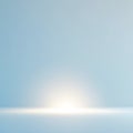 Minimalist Blue Studio Background with Soft Horizon Light abstract gradient Royalty Free Stock Photo