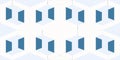 Minimalist blue and white hexagonal tile pattern with modern isometric geometric abstract design for background Royalty Free Stock Photo