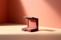 Minimalist blusher, modern cosmetic product photography Generative AI