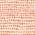 Minimalist boho seamless pattern with hand drawn dots in mid century style in an earthy palette. Modern abstract aesthetic