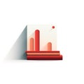 Minimalist Book Illustration With Paper Icon And Graph Design
