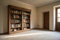 Bookcase in empty room Royalty Free Stock Photo