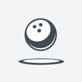 Minimalist Bowling Ball Sport Icon Royalty Free Stock Photo
