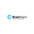 Minimalist Brain Stack Head People logo design