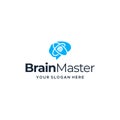 minimalist BrainMaster dice tech mind Logo design