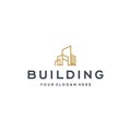 minimalist BUILDING real estate city Logo design