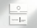 Minimalist business card design with clock icon Royalty Free Stock Photo