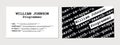 Minimalist Business Card Template for Programmer, Coder, IT Geek, Developer. Vector Illustration Isolated on White Royalty Free Stock Photo
