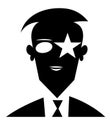 Minimalist Businessman Stencil with Star Sign and Shiny Eyes (AI Generated