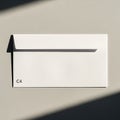 Minimalist C4 Envelope Mockup with Natural Light and Shadow Play on a Neutral Background Royalty Free Stock Photo