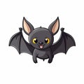 Minimalist Cartoon Bat Illustration With Gothic Influence Royalty Free Stock Photo