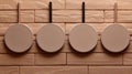 Minimalist Ceramic Soap Dispensers On Brick Wall