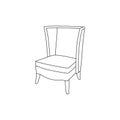 Minimalist chair logo for a furniture design, furniture company logo. creative modern vector design.wood furniture logo