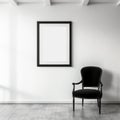 Minimalist Chair Portrait In An Elegant White Room