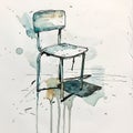 Minimalist Chair Watercolor Sketch