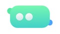 Minimalist chat bubble with two simple dots, vector design Generative AI Royalty Free Stock Photo
