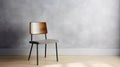 Minimalist Chic, Loft Style Chair Creates a Striking Presence Against a Blank Wall Background. Generative AI