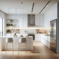 Minimalist Chic A sleek and modern kitchen with clean lin