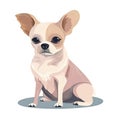 Minimalist Chihuahua Watercolor Painting for Invitations and Posters.