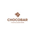 minimalist CHOCOBAR square chocolate logo design