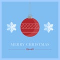 Minimalist Christmas card with christmas symbols