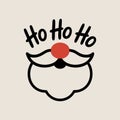 Minimalist Christmas Santa Illustration Royalty Free Stock Photo