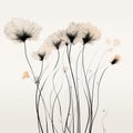 Minimalist Chrysanthemum: Delicate Flowers On Soft Background