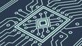 Minimalist Circuit Board: Clean Tech Design Element, vector design Generative AI Royalty Free Stock Photo